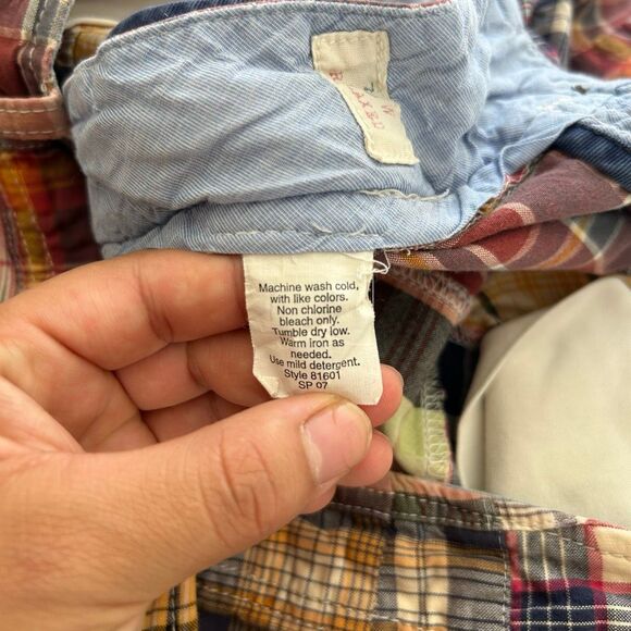 J.Crew Vintage Madras Patchwork Shorts 33 Relaxed Fit | 100% Cotton – Flawed - Picture 8 of 15